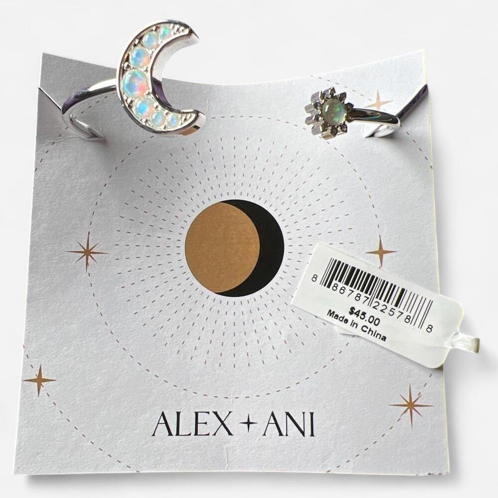 Alex and Ani - NWT - Silver Moon‎ and Star Bracelet - 8"